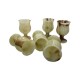 High Quality Natural Vintage Green Onyx set of 6 Pcs Glasses Goblets 4.5 inch