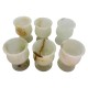 Natural Handmade  Marble 6 piece set cups Goblets Vintage Marble Drinks Cordials Glasses Stone Cups AU Sellers