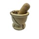 Handmade Vintage Natural Beige Colour Stone Marble Mortar & Pestle 9 CM