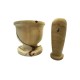 Handmade Vintage Natural Beige Colour Stone Marble Mortar & Pestle 9 CM