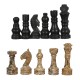 Handmade Marble Chess Board 12” Set  Coral and Black Classic Strategy Game Set Gift for All Occasions