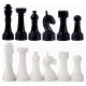 Handmade Marble Chess Board 12” Set Black and White Classic Strategy Game Set Gift for All Occasions