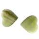 Green Onyx Heart Shape Love Heart Crystals Polished Love Sign Love Symbol 3.5 Inch Thick Plain and Banded