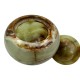 Handcraft Vintage Round Green Onyx Mini Jar Tinker box jewellery box with lid AU Seller