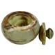 Handcraft Vintage Round Green Onyx Mini Jar Tinker box jewellery box with lid AU Seller