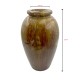 Handmade Polished Vase Dark Brown Textured 10 inch